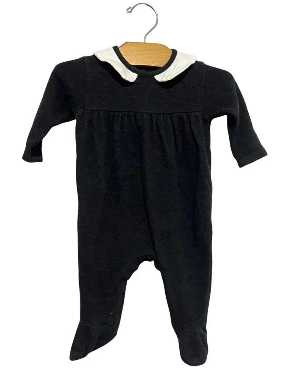 Le Petit Coco Footie One Piece Romper 6 Months Grey